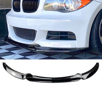 For BMW 1 Series E82 E88 2008-2013 Front Bumper Lip Gloss Black